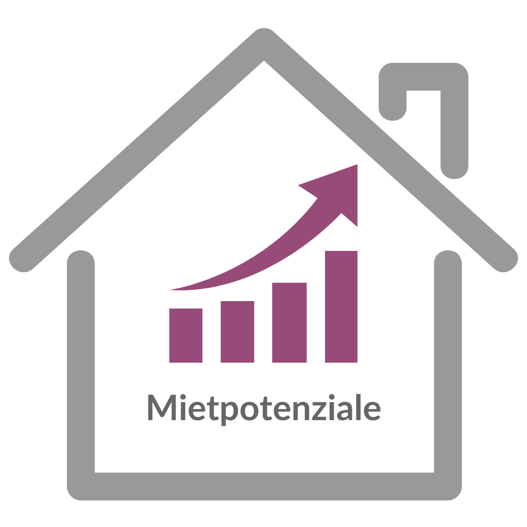 Mietpotenziale zur langfristigen Wertsteigerung von Wohnimmobilien visualisiert. Mietpotenziale zur langfristigen Wertsteigerung von Wohnimmobilien visualisiert.